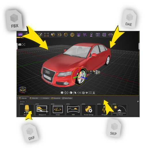 Import 3D souborů Import 3D souborů